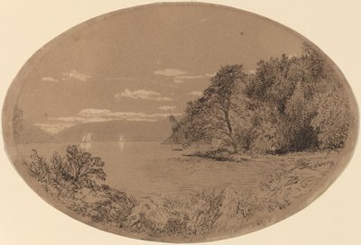 Hudson ved Nyack af John Henry Hill