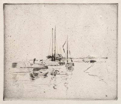 I nærheden af Dordrecht. af John Henry Twachtman