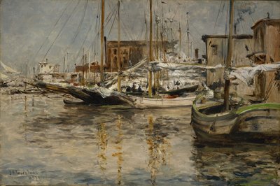 Østersbåde, North River af John Henry Twachtman