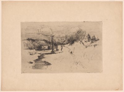 Sne-landskab af John Henry Twachtman