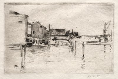 Dock, Bridgeport, Connecticut. af John Henry Twachtman