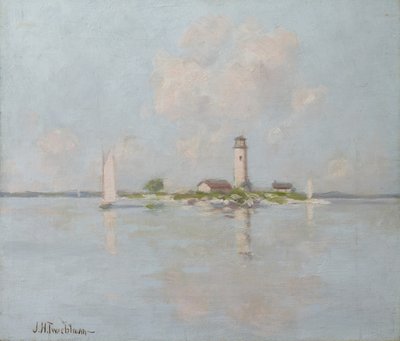 Fyrtårnet (olie på lærred) af John Henry Twachtman