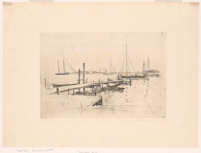 Yacht Dock af John Henry Twachtman