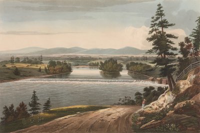 Udsigt nær Sandy Hill nr. 7 af Hudson River Portfolio, 1822-23. af John Hill
