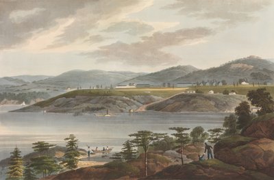 West Point nr. 16 i Hudson River Portfolio, 1825. af John Hill