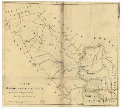 Et kort over Middlesex County. LOC gm72003603 af John Hills