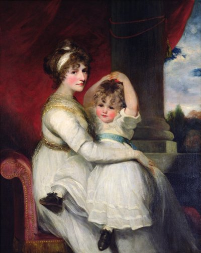 Georgina, grevinde af Bathurst og hendes søn, 1792 af John Hoppner