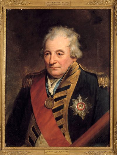 Portræt af John Jervis, jarl af Saint Vincent (1735-1823) Admiral First Lord of the Admiraut Maleri af John Hoppner (1758-1810) af John Hoppner