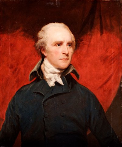 Portræt af Rt. Hon. Thomas Grenville, M.P., halvlang, i grå frakke og hvidt halsbånd af John Hoppner