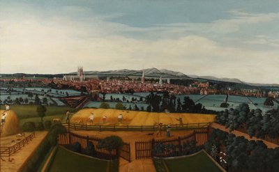 A Prospect of Worcester from the East, c.1750 af John I Harris