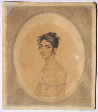 Portræt af Miss Mary Tadman, 1809. af John I. smart