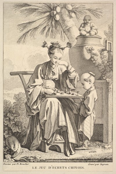 Spillet kinesisk skak, 1741-63. af John Ingram