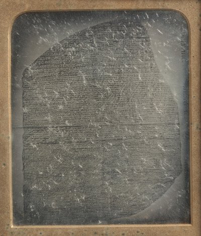 Kopi af Rosettastenen, 1846-52. af John Jabez Edwin Mayall