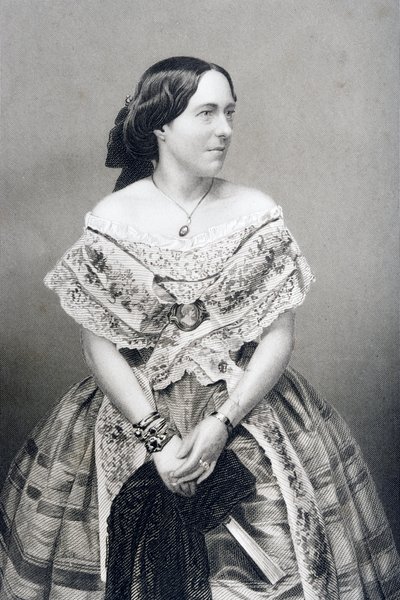 Clara Novello (1818-1908) graveret af D.J. Pund fra et fotografi, fra 