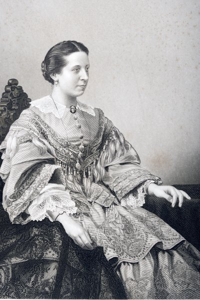 Clara Novello (1818-1908) graveret af D.J. Pund fra et fotografi, fra 