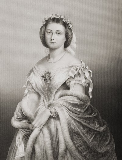 H.R.H. Prinsesse Victoria Adelaide Maria Louisa (1840-1901) Prinsesse Royal af England, graveret af D.J. Pund fra et fotografi fra 