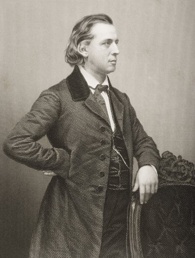 Henry Ward Beecher (1813-1887) graveret af D.J. Pund fra et fotografi, fra 