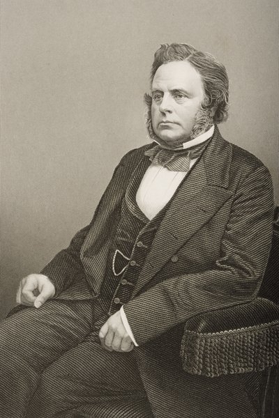 John Bright (1811-89) graveret af D.J. Pund fra et fotografi, fra 