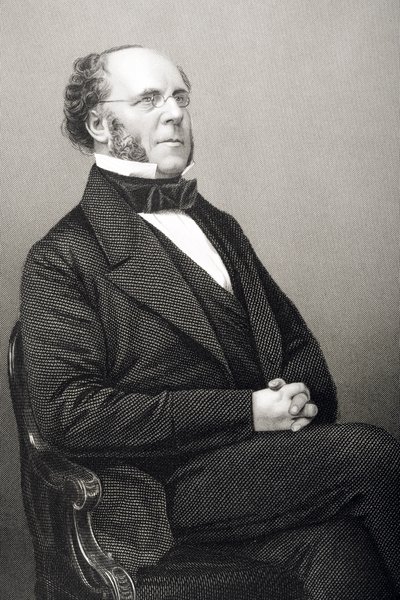 Matthew Talbot Baines (1799-1860) indgraveret af D.J. Pund fra et fotografi, fra 