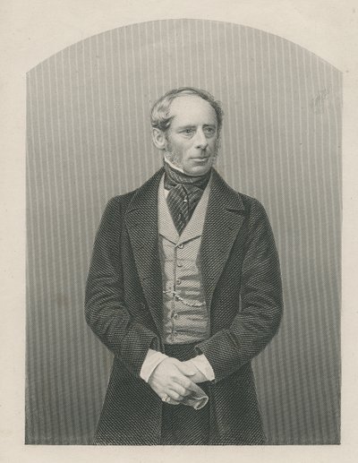 Sir John Somerset Pakington, graveret af D.J. Pound efter et fotografi, fra "The Drawing-Room of Eminent Personages, Volume 2", 1860 af John Jabez Edwin Paisley Mayall