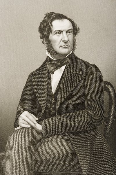 William Ewart Gladstone (1809-98) graveret af D.J. Pund fra et fotografi, fra 
