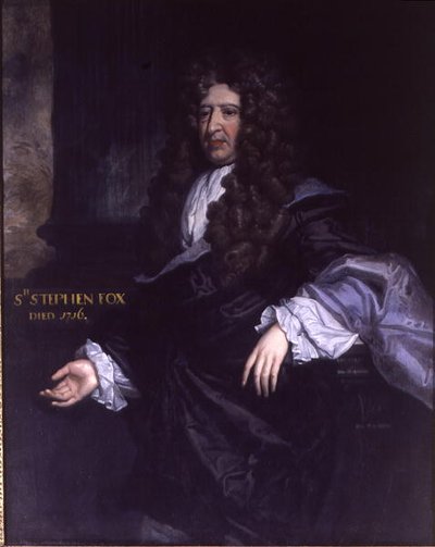 Sir Stephen Fox (1627-1716) Paymaster General (olie på lærred) af John James Bakker