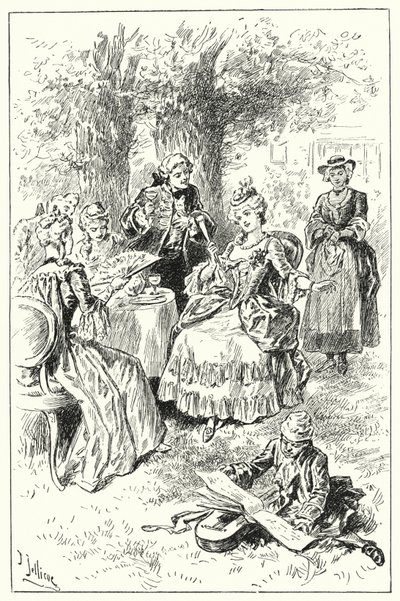 Lady Bettys besøg i Bun-House (litho) af John Jellicoe