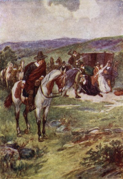 Mord på James Sharp, ærkebiskop af St. Andrews af militante Covenanters, Magus Muir, Skotland af John Jellicoe