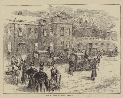 Kongeligt besøg i Normanton Hall af John Jellicoe
