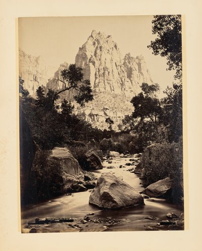 Eagle Crag, Rio Virgen, Utah af John K. Hillers