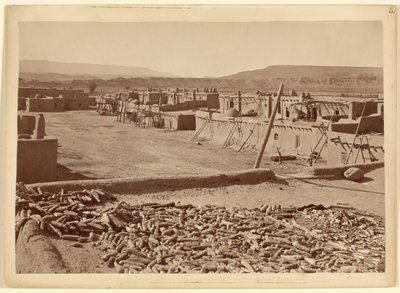 Pueblo of San Juan, New Mexico: Byens nordlige ende af John K. Hillers