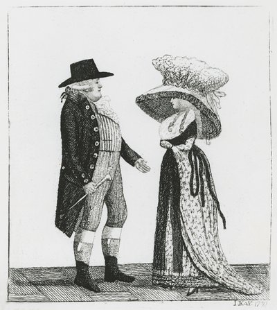 Kaptajn Dalrymple og Penelope Macdonald, 1787 af John Kay