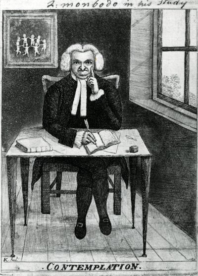 Kontemplation - Lord Monboddo i hans studie, 1784 af John Kay