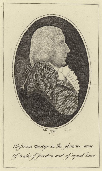 Portræt af Thomas Muir af John Kay