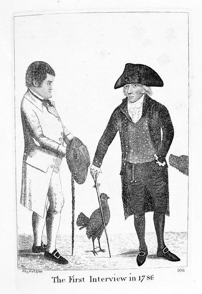 Det første interview i 1786 mellem diakon Brodie og George Smith, 1788 af John Kay