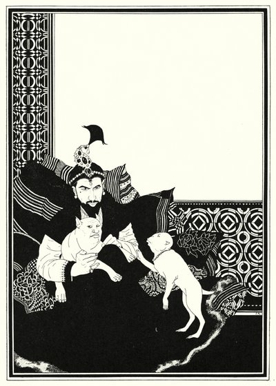 Illustration til historien om Aladdin og den vidunderlige lampe (litho) af John Kettelwell