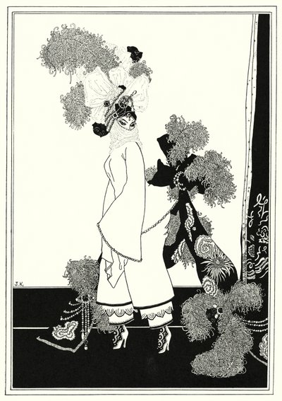 Illustration til historien om Aladdin og den vidunderlige lampe (litho) af John Kettelwell