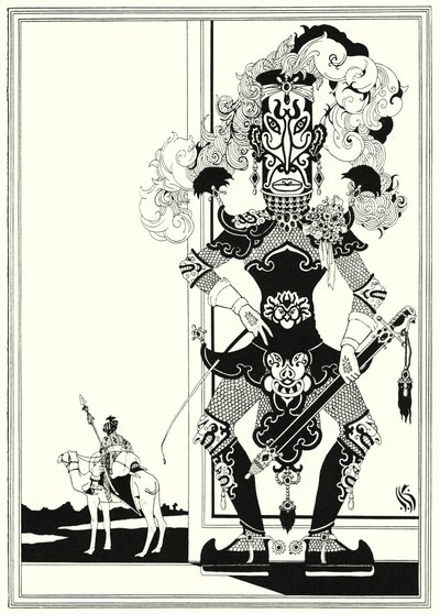 Illustration til historien om Aladdin og den vidunderlige lampe (litho) af John Kettelwell