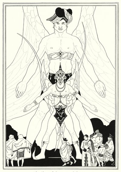 Illustration til historien om Aladdin og den vidunderlige lampe (litho) af John Kettelwell