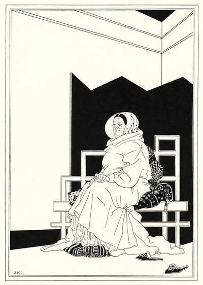 Illustration til historien om Aladdin og den vidunderlige lampe (litho) af John Kettelwell