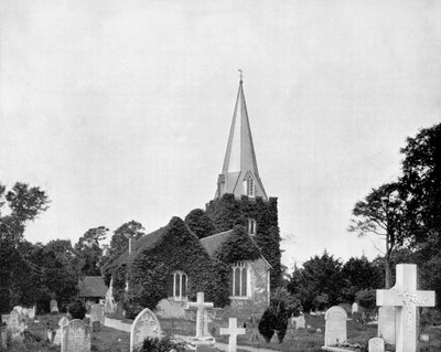 Churchyard of Stoke-Pogis, England, 1893. af John L. Stoddard