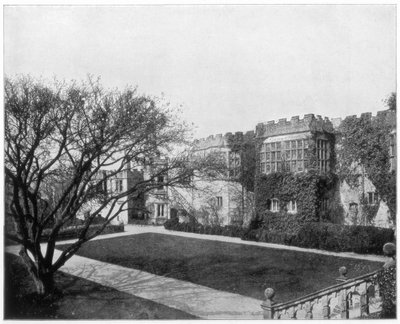 Haddon Hall nær Bakewell, Derbyshire, England, slutningen af det 19. århundrede. af John L. Stoddard