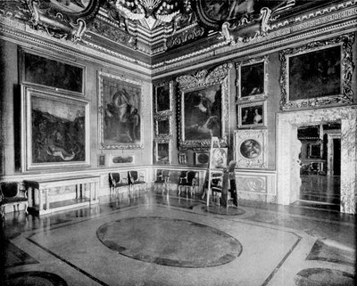 Hall of Saturn, Pitti Palace, Firenze, Italien, 1893. af John L. Stoddard