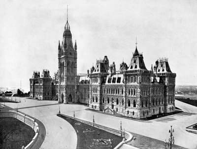 Houses of Parliament, Ottawa, Canada, 1893. af John L. Stoddard