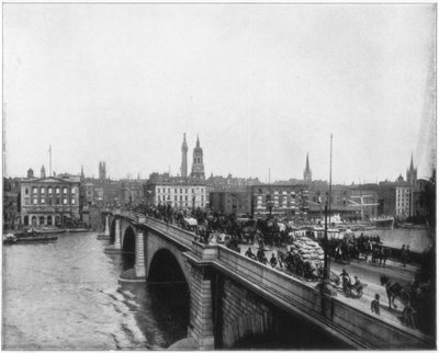 London Bridge, London, slutningen af det 19. århundrede af John L. Stoddard