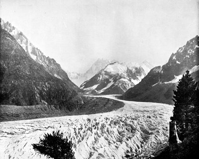 Mer De Glace, Schweiz, 1893. af John L. Stoddard