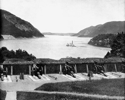 Op ad Hudson-floden fra West Point, New York, USA, 1893. af John L. Stoddard