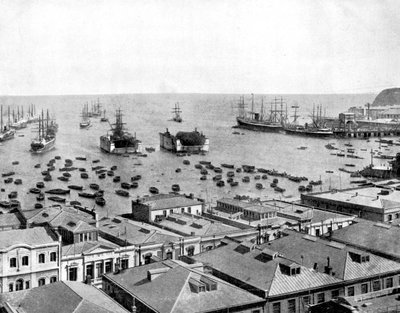 Valparaiso Havn, Chile, 1893. af John L. Stoddard