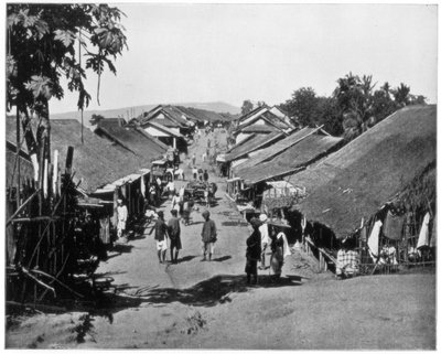 Landsby nær Calcutta, Indien, slutningen af det 19. århundrede af John L. Stoddard