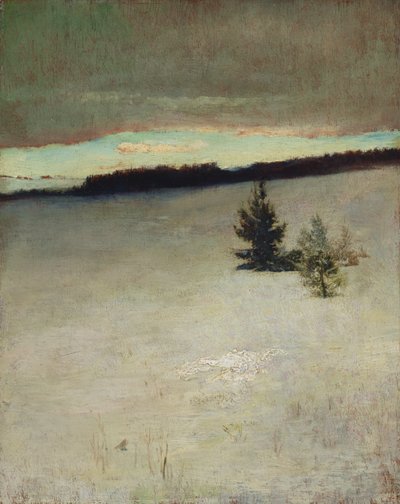 Snow Field, Morgen, Roxbury af John La Farge